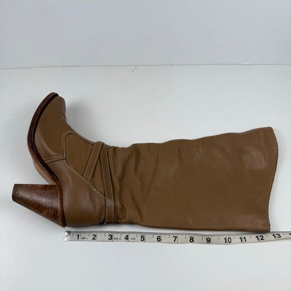 Vintage Dexter Tan Tall Heeled Boots Size 8 - Picture 9 of 13
